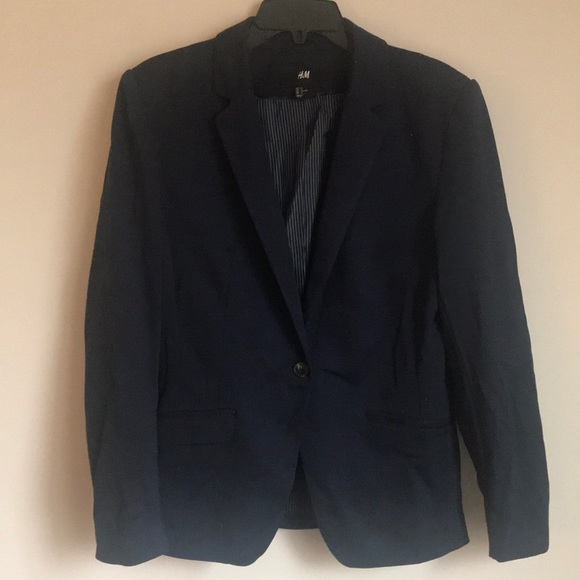 H&M Jackets & Coats Navy Blue Hm Blazer Poshmark